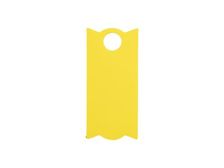 Engraving Blanks Rectangle Silicone Name Tag for 30oz Stanley Tumbler (3.3*7.3*0.3cm,Yellow)
