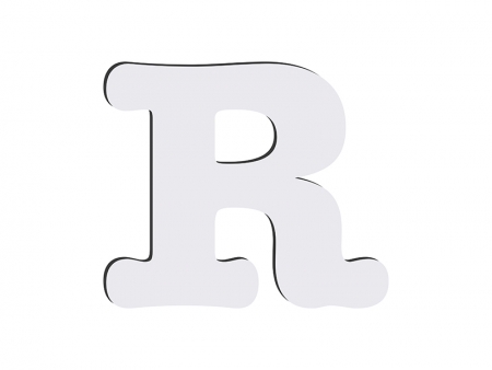 Sublimation HB Letters -R (10*10cm)