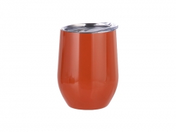 Sublimation 12oz Stainless Steel Stemless Wine Cup (Orange)