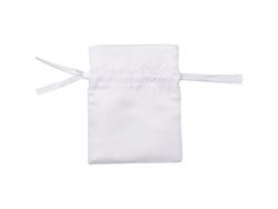 Bolsa Cordão Cetim Branco (9*14cm)