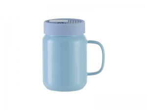 Sublimation Blanks 20oz/600ml Glass Mason Jar w/ Silicon Lid (Light Blue)