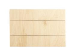 Sinal de Painel de Madeira Retangular com Listras (25*20*1,5cm)