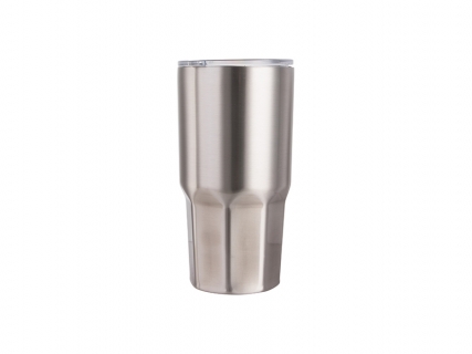 Sublimation 30oz Stainless Steel Tumbler W/ Octagonal Bottom (Silver)