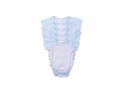 Mono Bebé Manga Corta Raglán Talla S (Azul Claro ,0-3M)