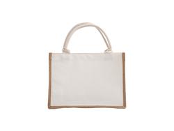 Saco de compras em lona de linho DTF (24 x 34 x 12 cm)
