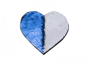 Sublimation Flip Sequins Adhesive (Heart, Dark Blue W/ White)
