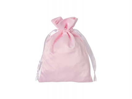 Sublimation Pink Satin Drawstring Bag(16*23cm)