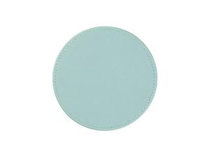 Engraving Blanks Round Leather Mug Coaster(Teal W/ Black, φ10cm)