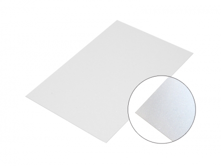 Placa Metal Brillo Blanco Perla