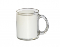 Caneca de Vidro 11oz - Com parche branco