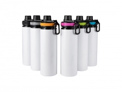 28oz/850ml Sublimation Blanks Alu Water Bottle with Color Cap (White)